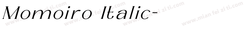 Momoiro Italic字体转换